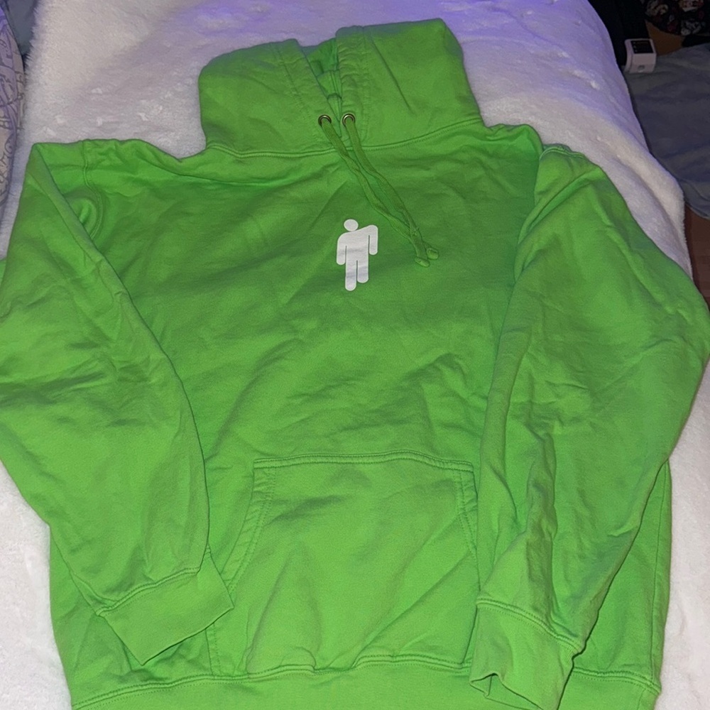Billie Eilish 2019 When We All Fall Asleep Where Do We Go Fleece Hoodie green M